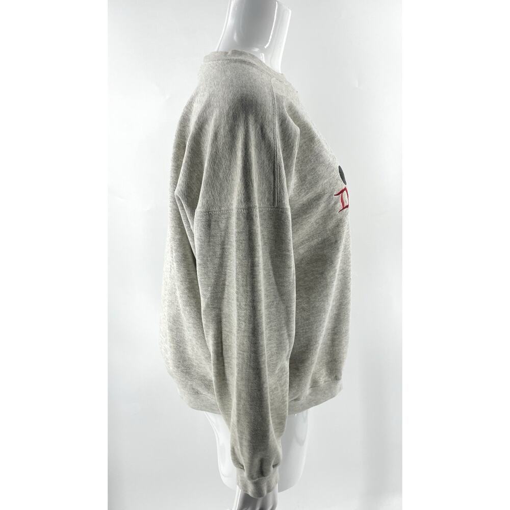 Disneyland Sweatshirt Womens Sz XL Gray Embroidered Mickey Mouse VTG 90s Disney - Picture 2 of 6
